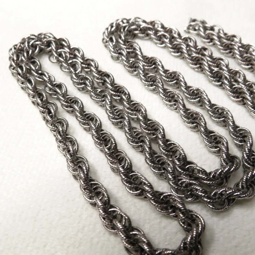 Vintage B.A.B. Sterling Silver 5.1mm Rope Chain Necklace 31” 37.09g